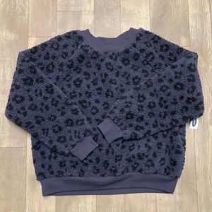 Womens NWT Old Navy Crewneck Sherpa Sweatshirt
